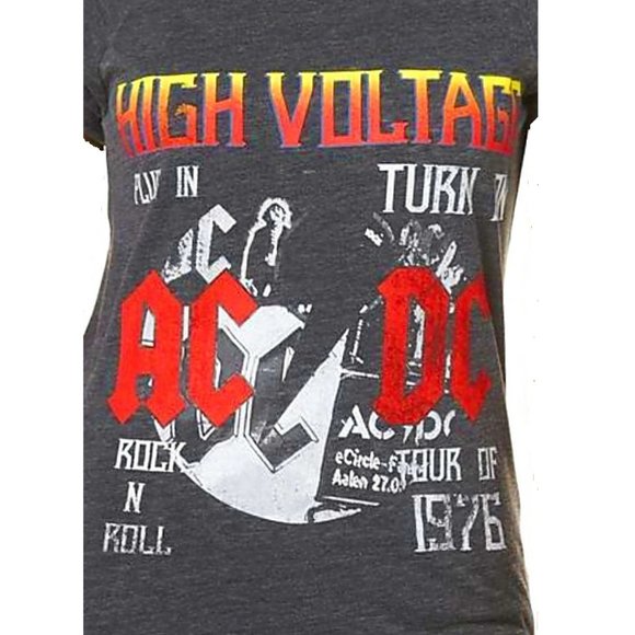AC/DC Tour of 1976 Poster Logo metal rock Official T-Shirt M NWT - Picture 2 of 2